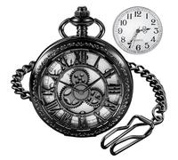 Tiong Hollowed-Out Multi-Gear Men's Casual Quartz Pocket Watch with White Arabic Numeral Dial, WF-new22, fashion