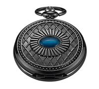 Tiong Mechanical Pocket Watch, Sapphire Vintage Manual Winding Roman Numerals FOB Watch with Box and Chain