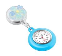 Tiong Pattern Design Nurse Watch, Flip Collar Watch Clip Style Pocket Watch, Retractable Arabic Numeral Dial Nurse Pocket Watch, Nurse04, fashion