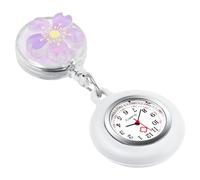 Tiong Pattern Design Nurse Watch, Flip Collar Watch Clip Style Pocket Watch, Retractable Arabic Numeral Dial Nurse Pocket Watch, Nurse02, fashion