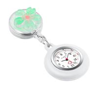 Tiong Pattern Design Nurse Watch, Flip Collar Watch Clip Style Pocket Watch, Retractable Arabic Numeral Dial Nurse Pocket Watch, Nurse05, fashion
