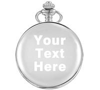 Tiong Personalised Engraved Men's Pocket Watch with Chain Custom Gift for Dad Daddy Stepfather Grandpa Grandfather Birthday Fathers Day