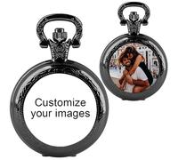 Tiong Personalized Necklace Pocket Watch - Custom Picture Design, Unique Gift for Women Men Birthday, Anniversary, Valentine's Day Present