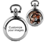 Tiong Personalized Necklace Pocket Watch - Custom Picture Design, Unique Gift for Women Men Birthday, Anniversary, Valentine's Day Present