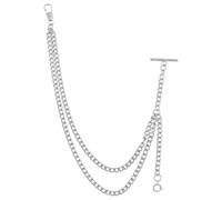 Tiong Silver Men's Pocket Watch Chain Metal Alloy Vintage Albert T-Bar Watch Chain Link Vest/Suit for Your Pocket Watches/Pendant