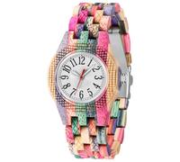 Tiong Womens Wooden Watch with All Wood Strap Analog Classic Design Colorful Bamboo Ladies Watches for Women, Couples, WMen01, fashion