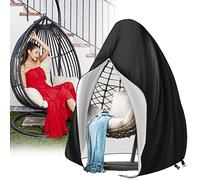 TiooDre Egg Chair Cover, Patio Hanging Chair Cover Garden Furniture Covers Waterproof UV-anti Dust Heavy Duty Rattan Furniture Covers with Zipper Drawstring Swing Seat Cover for Outside, 195 * 120cm