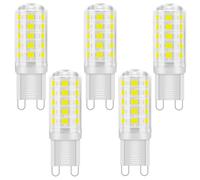 TiooDre G9 LED Bulb, G9 LED Bulbs White Light 6000K 400lm G9 Capsule Bulb 3.5w, Non-dimmable Energy Saving G9 Bulb for Ceiling Lights Chandelier Wall Light, 5pack