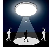 TiooDre Led Motion Sensor Ceiling Light, 24W 6000k Motion Sensor Lights Indoor Daylight White- Waterproof Sensor Ceiling Lamp for Bathroom Hallway Stairway Porch Corridor Garage