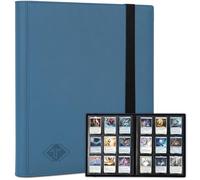 Tioplior 9 Pocket Card Binder,Trading Card binder Holds 432 Side Loading Pocket,Durable PU Cover,Card Collection Binder for MTG, TCG, Baseball,Sports Cards (Blue)