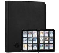 TiopLior Zip MTG Card Binder with 432 Side Loading Pocket - fits TCG Baseball Football Sports Cards - Easy to Insert Collection Binder - Black