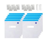 TIOPY 10pcs Filament Vacuum Sealed Bags Kit, 10 Thicken Spool Storage Sealing Bags with 10 Desiccant and 2 Seal Clip, 11.8x13.4in, Keep Filament Dry, For PLA/PETG/TPU/ABS