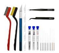 TIOPY 42Pcs 3D Printer Nozzle Cleaning Tool Kit, 0.15/0.20/0.25/0.30/0.35/0.4/0.5/0.6/0.8 mm Nozzle Cleaner Needles, 3D Printer Extruder Hotend Cleaning Brush, With Tool Bag
