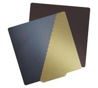 TIOPY Smooth PET Printing Plate Double Sided (Carbon Fiber Pattern) and PEI Textured 220x220mm (8.66"x8.66") Flexible Thermal Bed Plate, For Lulzbot Taz 5/MK2/MK2A/Anet A8/Anet A6 (Not Fit