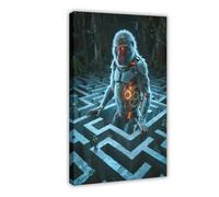 TIOQFJD Arabian Baboon Maze Machine (3) Canvas Poster Wall Art Decor Print Picture Paintings for Living Room Bedroom Decoration 16x24inch(40x60cm)