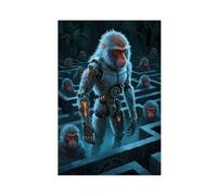 TIOQFJD Arabian Baboon Maze Machine (4) Canvas Poster Bedroom Decor Landscape Office Room Decor Gift 08x12inch(20x30cm)