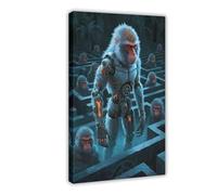 TIOQFJD Arabian Baboon Maze Machine (4) Canvas Poster Wall Art Decor Print Picture Paintings for Living Room Bedroom Decoration 12x18inch(30x45cm)