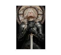 TIOQFJD Art Castle Poster The Holy War Knight Canvas Poster Wall Art Decor Print Picture Paintings for Living Room Bedroom Decoration 24x36inch(60x90cm)
