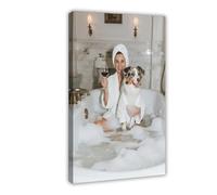 TIOQFJD Bathtub Australian Cattle Dog (2) Canvas Poster Bedroom Decor Landscape Office Room Decor Gift 16x24inch(40x60cm)