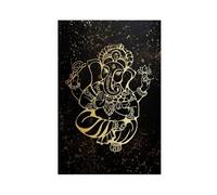 TIOQFJD Ganesha, The Elephant-headed God Canvas Poster Bedroom Decor Landscape Office Room Decor Gift 16x24inch(40x60cm)
