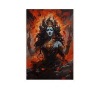 TIOQFJD Kali, The Indian Goddess Canvas Poster Bedroom Decor Landscape Office Room Decor Gift 24x36inch(60x90cm)