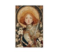 TIOQFJD Medieval Joan Of Arc Art Poster Canvas Poster Wall Art Decor Print Picture Paintings for Living Room Bedroom Decoration 12x18inch(30x45cm)