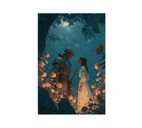 TIOQFJD Moon Knight And The Lady Poster Canvas Poster Wall Art Decor Print Picture Paintings for Living Room Bedroom Decoration 24x36inch(60x90cm)