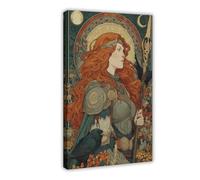 TIOQFJD Poster of The Celtic Warrior Woman Canvas Poster Bedroom Decor Landscape Office Room Decor Gift 16x24inch(40x60cm)