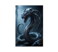 TIOQFJD Science Fiction Mechanical Snake Art Canvas Poster Bedroom Decor Landscape Office Room Decor Gift 12x18inch(30x45cm)