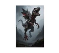 TIOQFJD Terror Mutant Tyrannosaurus Rex (1) Canvas Poster Bedroom Decor Landscape Office Room Decor Gift 08x12inch(20x30cm)