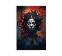 TIOQFJD The Indian Goddess Kali Canvas Poster Wall Art Decor Print Picture Paintings for Living Room Bedroom Decoration 16x24inch(40x60cm)