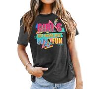 tiorhooe 80s T Shirts Women Retro 80s 90s Theme Party T-Shirt 80s 90s Fancy Dress Costume Outfits Tops