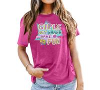 tiorhooe 80s T Shirts Women Retro 80s 90s Theme Party T-Shirt 80s 90s Fancy Dress Costume Outfits Tops