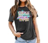 tiorhooe 80s T Shirts Women Retro 80s 90s Theme Party T-Shirt 80s 90s Fancy Dress Costume Outfits Tops