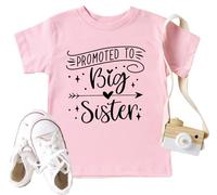 tiorhooe Big Sister T Shirt Love Graphic Girl Kid Tops Casual Crewneck Print Short Sleeve 3-8 Years (LightPink1,140)