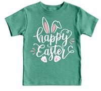 tiorhooe Easter T Shirts for Kids Cute Bunny Shirts Easter Egg Shirt Toddler 3-8 Years