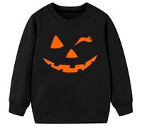 tiorhooe Halloween Jumper Kids Pumpkin Sweatshirt Toddler Boys Girls Happy Halloween Jumpers 2-7 Years