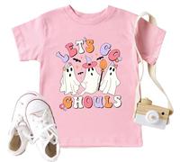 tiorhooe Halloween Tshirt Kids Boo Pumpkin T Shirt Girls Boys for 3-7 Years