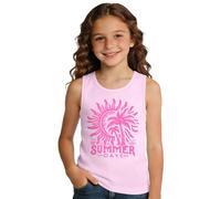 tiorhooe Hawaiian Vest Tops for Kids Sun Salt Sand Graphic Summer Tank Top | Tropical Palm Tree Print, Sleeveless Beach Graphic, Soft Breathable Fabric, Easy-Care, Versatile For Summer, Fade-Resistant