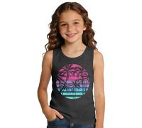 tiorhooe Hawaiian Vest Tops for Kids Sun Salt Sand Graphic Summer Tank Top | Tropical Palm Tree Print, Sleeveless Beach Graphic, Soft Breathable Fabric, Easy-Care, Versatile For Summer, Fade-Resistant