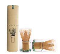 tiorhooe Matcha Whisk - 2-Piece Handmade Chasen Replacement Set. Each Chasen, Handcrafted for Durability. A Perfect Replacement for Worn-Out Tools (120-prong * 2)