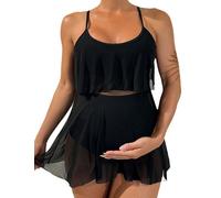 tiorhooe Maternity Swimsuit for Women High Waisted Bikini Set Pregnancy Bathing Suits Two Piece Swimwear