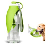 TIOVERY Dog Water Bottle, Portable Pet Water Dispenser Feeder Leak Proof with Drinking Cup Dish Bowl for Outdoor Walking, Hiking, Travel, 20OZ Water Bottle Fit for Small to Large Dogs and Cats Green