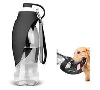 TIOVERY Dog Water Bottle, Portable Pet Water Dispenser Feeder Leak Proof with Drinking Cup Dish Bowl for Outdoor Walking, Hiking, Travel, 20OZ Water Bottle Fit for Small to Large Dogs and Cats