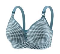 Tiowcsekp Bandeau Bra, Bras for Women Non Wired Seamless Jelly Bra Wireless Push Up Solid Color Comfort Support Padded Sleep Bralettes for Womens Ladies Soft Brass Super Plus Size Regular Sky Blue