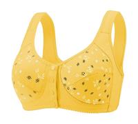 Tiowcsekp Jelly Bra, Bras for Women Non Wired Seamless Jelly Bra Wireless Push Up Solid Color Comfort Support Padded Sleep Bralettes for Womens Ladies Soft Brass Super Plus Size Regular Yellow