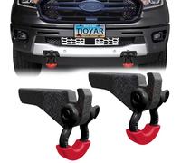 TIOYAR Front Tow Hook Mount Bracket and D-Ring Compatible with 2019 2020 2021 2022 Ford Ranger D-Ring Shackle Bracket Demon Hook Bracket Replacement