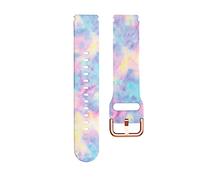 TIOYW 18mm Silicone Printing Watchband Strap For Garmin Vivoactive 4S/Vivomove 3S/Venu 2S Smart Watch Bracelet Wrist Band Sport (Color : L, Size : 18mm)