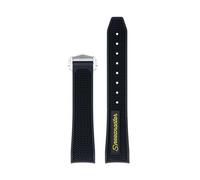 TIOYW For Omega Strap Speedmaster Moonwatch Seamaster 300 AT150 PLANET OCEAN 600 Watch Strap 20mm To 22mm Crocodile Leather Strap For Men's And Women's(Black Yellow 7,21mm)