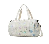 TIOYW Gym Yoga Sport Dance Bag for Girl Boy Graffiti Letters Printing Travel Fitness Siwmming Dry Wet Waterproof Crossbody Deffle Bag(Beige)